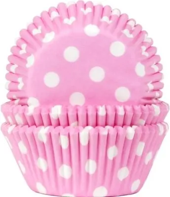 Obrázok produktu pre Košíčky na muffiny 50ks ružové s bielymi bodkami - House of Marie