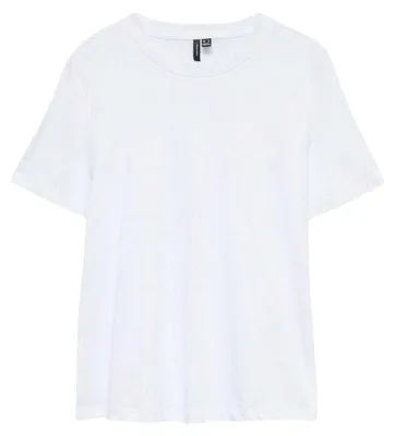 Productafbeelding van Vero Moda - "Paulina" T-shirt voor dames, regular pasvorm, korte mouwen, artikelnummer GT25311 (maat 34 EU), kleur: helderwit