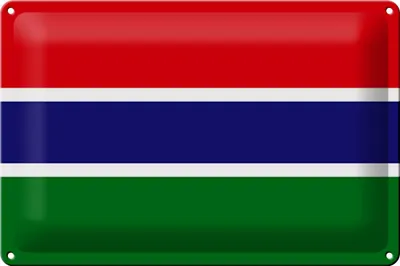 Produktbild von Blechschild Flagge Gambia 30x20cm Flag of the Gambia