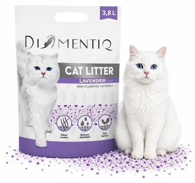 Zdjęcie produktu dla Żwirek dla kota Lavender niezbrylający się DIAMENTIQ 3,8L, productTiles.product.images.aiGenerated