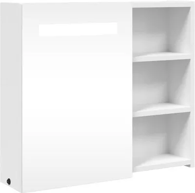 Image de Miroir mural avec éclairage LED - 60 x 13 x 52 cm, blanc