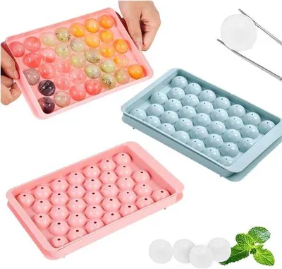 Image de Mini-boules de glace - machine à glace en cornet ronde - idéale pour les cocktails et les boissons
