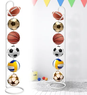 Obrázek produktu pro Solidchoice – Stojan na míče, 6 úrovní, pro fotbal a basketbal