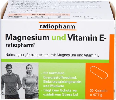 Produktbild von Magnesium und Vitamin E-ratiopharm Kapseln, 60 St. Kapseln