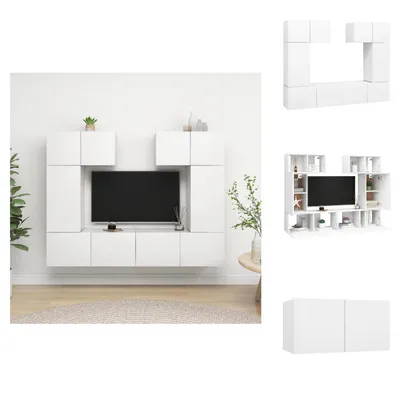 Immagine prodotto di vidaXL Set di mobili TV da 6 pezzi in legno bianco - Mobili TV