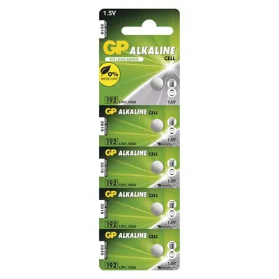 Obrázok produktu pre GP Batteries Alkaline Cell 192F, Batéria na jedno použitie, SR41, Alkalický, 1,5 V, 5 kusov, 24 mAh