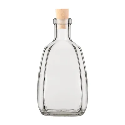 Zdjęcie produktu dla SuperButelki - Butelka szklana ASTERIA 250 ml, z korkiem kolmatowanym, ozdobna, elegancka, 0,25 l, na oliwę, ocet, domowe syropy, likiery 250ml