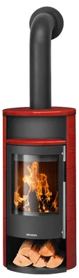 Produktbild von Oranier | Kaminofen | Polar Neo 4 | 5 kW | Schwarz, Paprikarot