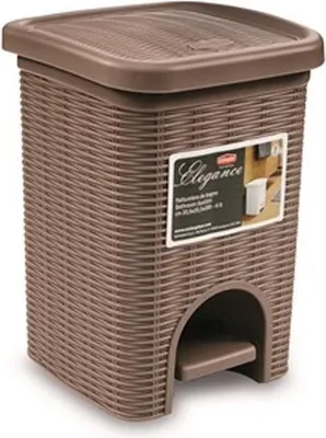 Produktbild von CZ koš odp. 6l pedál.sv.hnědý ratan, 28x20,5x20,5cm