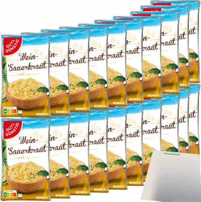 Produktbild von Gut & Günstig Wein-Sauerkraut mild VPE (20x520g Packung) + usy Block