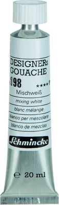 Produktbild von Schmincke DESIGNERs GOUACHE - 20ml Tube - Mischweiss 25 198 007