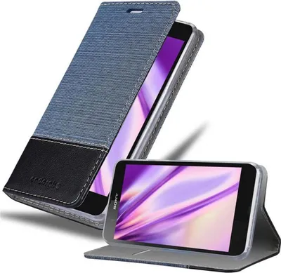 Obrázek produktu pro Cadorabo pouzdro pro Sony Xperia Z Protective Cover in Blue Pouzdro na mobilní telefon Book Case Cover