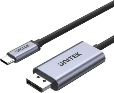 Image de UNITEK V1409A Câble changeur de genre USB-C DisplayPort Noir. Gris