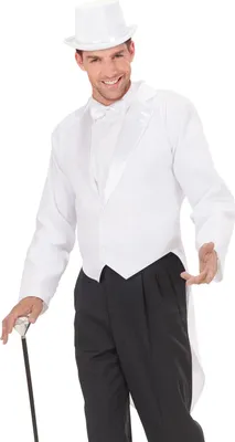 Produktbild von Frack Herren weiß Satin S
