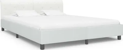 Obrázek produktu pro vidaXL Postel z bílé umělé kůže 160 x 200 cm