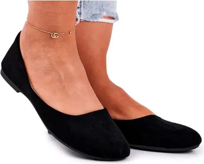 Produktbild von Damen Ballerinas aus schwarzem Wildleder Lasota 37