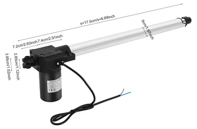Produktbild von Elektrischer Linearaktuator - Schwerlast-Verstellmotor - 6000 N - 50 cm Hublänge - DC 12 V - Leiser Betrieb - IP44-wassergeschützt - Silber