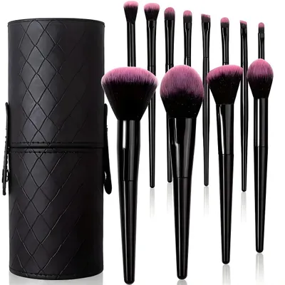 Image de Set de pinceaux de maquillage AB - 40118 Noir/Violet KP40118