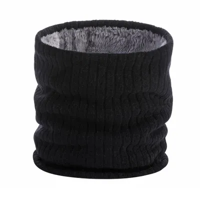 Produktbild von ALSTER HERZ® Praktischer Loopschal, Schlauchschal mit Fleece, Halswärmer, A0322 Schwarz