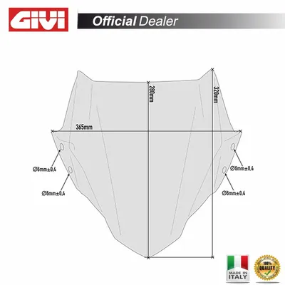 Immagine prodotto di Cupolino fumé GIVI 28x36,5cm