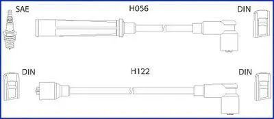 Produktbild von HITACHI 134474 Zündkabelsatz Zündleitungssatz