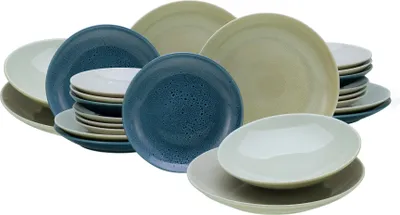 Produktbild von CreaTable, 19787, Reactive Nordic, Tellerset 24-tlg, Steinzeug