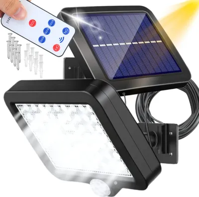 Produktbild von Vonkajšie Pouličné Svietidlo Solara Led S Detektorom Pohybu + Diaľkové Ovládanie 200Lm Kábel 4,6M