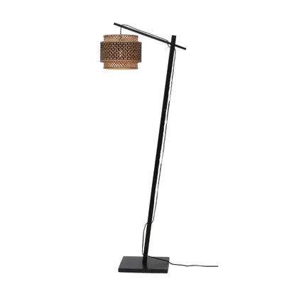 Obrázok produktu pre GOOD&MOJO - Stojacia lampa Bhutan - Bambusová čierna/prírodná - 55x31x150cm do obývačky, spálne