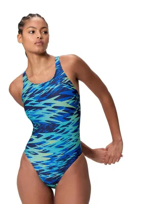 Produktbild von Speedo Hyperboom Allover Print Medalist Badeanzug Damen