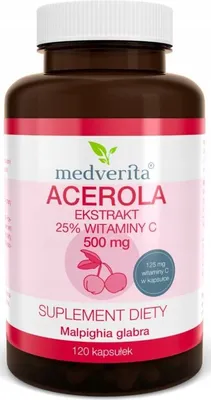Produktbild von MEDVERITA Acerola 500 mg 120 Kapseln