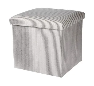 Obrázek produktu pro HOMESTYLING Taburet s úložným prostorem 38x38cm proužky KO-170456120pruh