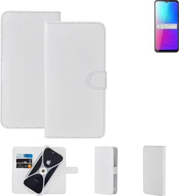 Produktbild von K-S-Trade Handy Hülle Schutz Hülle kompatibel mit Blackview BV5100 Pro Cover Case Bookstyle Bumper weiß 1x