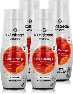 Produktbild von SodaStream Getränke-Sirup ohne Zucker Cola+Orange Geschmack 440ml (4er Pack)