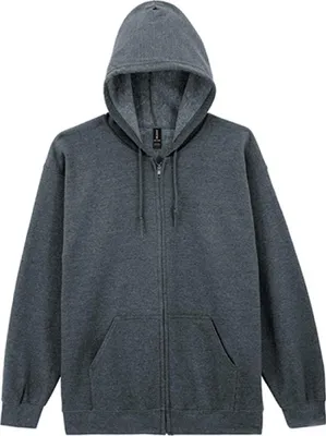 Produktbild von Gildan 18600 | Heavy Blend Full Zip Hooded Sweatshirt - Farbe: Dark Heather - Größe: L
