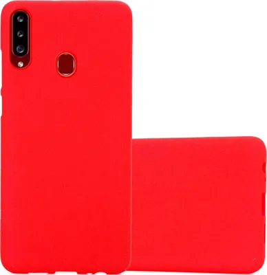 Produktbild von Cadorabo Schutzhülle für Samsung Galaxy A20s Hülle in Rot Handyhülle TPU Etui Cover Case