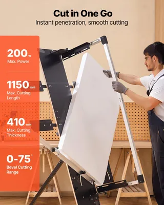 Zdjęcie produktu dla Przecinarka do styropianu VEVOR, 200 W, z 6 niklowo-chromowymi drutami grzewczymi, profesjonalne elektryczne narzędzie tnące o maks. długości cięcia 1150 mm do pianki, gąbki, płyt KT