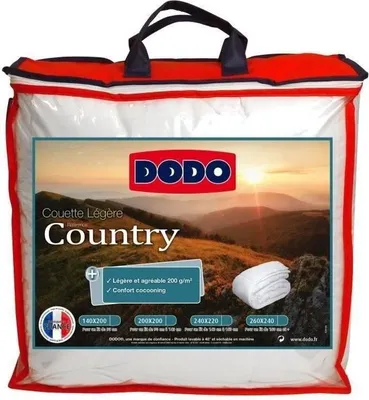 Zdjęcie produktu dla Kołdra Lekka DODO Country 220 x 240 cm, Biała, Wyprodukowano we Francji, Komfortowa