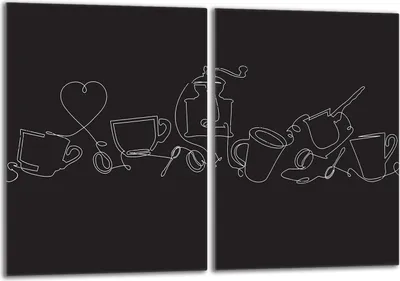 Image de Set de plaques de recouvrement pour cuisinière 2x40x52 cm Couverture de plaque vitrocéramique en verre, protection contre les éclaboussures, cuisine noire