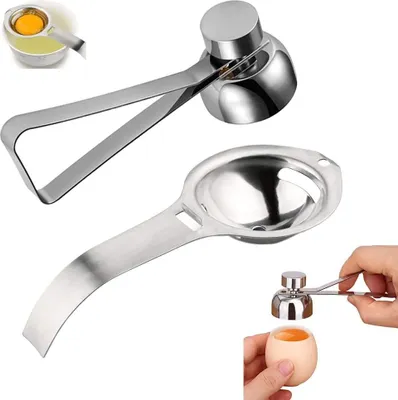Produktbild von Edelstahl Eieröffner und Eiweißtrenner silber 1 Stück