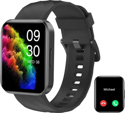 Produktbild von Smartwatch Damen Herren mit Telefonfunktion, Schrittzähler Herzfrequenz, -Messung, Schlafüberwachung, Nachrichten, mehrere Trainingsmodi Android IOS