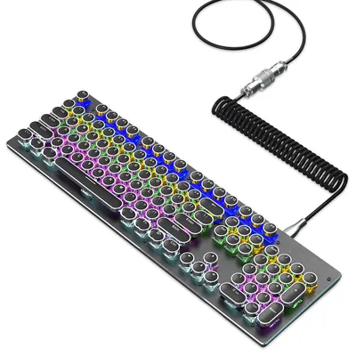 Image de HXSJ USB to Type-C Keyboard Cable Detachable Mechanical Keyboard Cable with Metal Aviation Connector Nylon Black