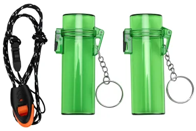 Zdjęcie produktu dla 2 sztuki wodoodpornego pojemnika do przechowywania, zielonego, wielokrotnego użytku, plastikowego, przenośnego pudełka do przechowywania kluczy, breloczków, kolczyków, chusteczek