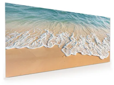 Produktbild von Küchenrückwand Spritzschutz Glas mit Motiv Wellen am Strand 40 x 40 cm