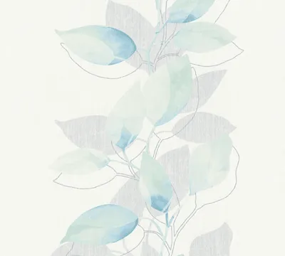 Produktbild von A.S. Création Blumentapete Attractive florale Tapete Vliestapete grün blau weiß grau 10,05 m x 0,53 m