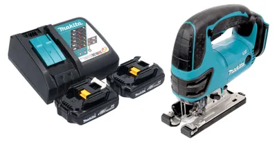 Obrázek produktu pro Akumulátorová přímočará pila Makita DJV 180 RYX 18 V 135 mm + 2x akumulátor 1,5 Ah + nabíječka.