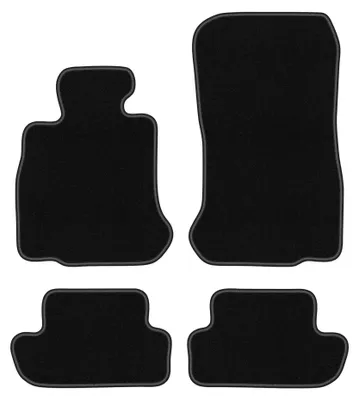 Produktbild von Velours-Fußmatten für BMW 6 F13 2011-2018 (Coupé) – 4-tlg, Schwarz, passgenau – Wielganizator BASIC