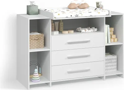 Produktbild von Wickelkommode Livinity Torino Weiß XL mit Schubladen, Model 58926