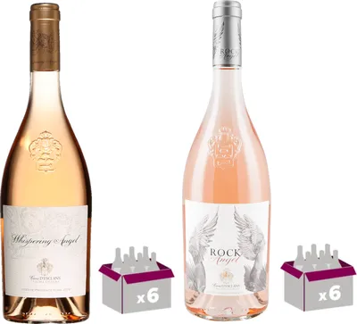 Produktbild von Best Of Provence - Esclan "Whispering Angel" x6 & "Rock Angel" x6 - Rosé Côtes de Provence 2024 75cl