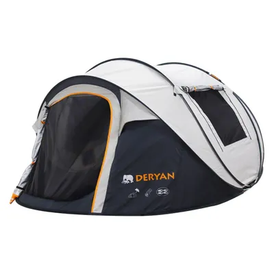 Obrázok produktu pre DERYAN Luxe Pop Up Stan - pre 4 osoby - 1 sekunda otvorenia - 2000MM vodný stĺpec - Anti-UV 50+ - Krémový