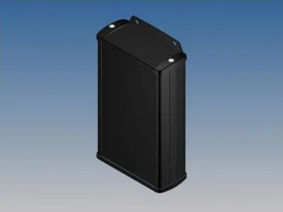 Produktbild von ALUMINIUMGEHÄUSE - SCHWARZ - 145 x 85.8 x 36.9 mm - mit Flansch